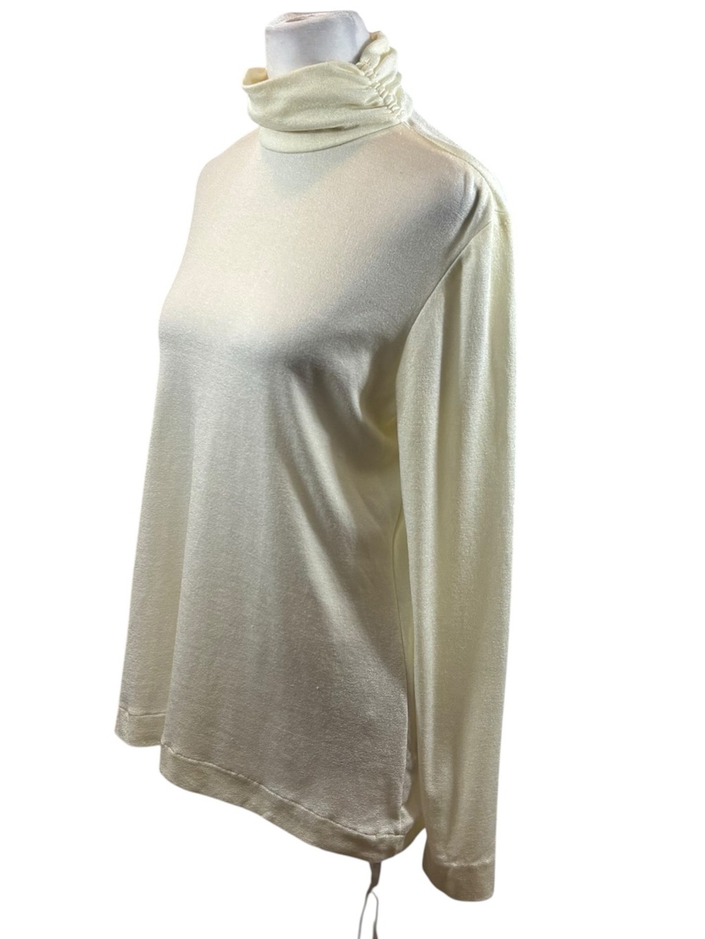 Vintage Glen of Michigan Ivory Turtleneck Long Sleeve Top See Measurements‎
